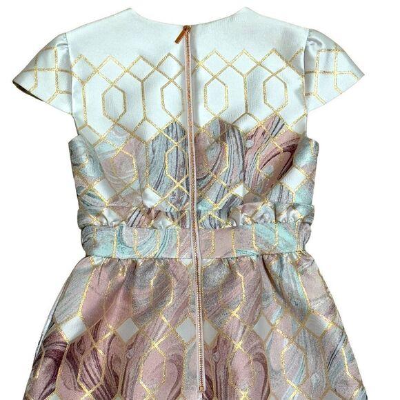 TED BAKER Ingrida Sea of Clouds Tulip Dress XSMALL NWT - Picture 4 of 16